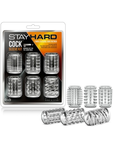 Set 6 navlaka za penis | Stay Hard Kit Clear - Img 1