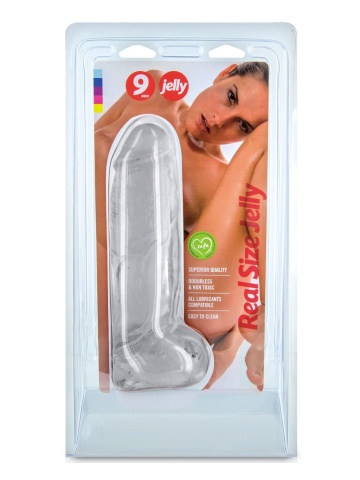Silikonski dildo | Real Jelly Clear 22 cm - Img 1