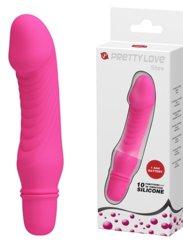 Silikonski pink mini vibrator | Stev