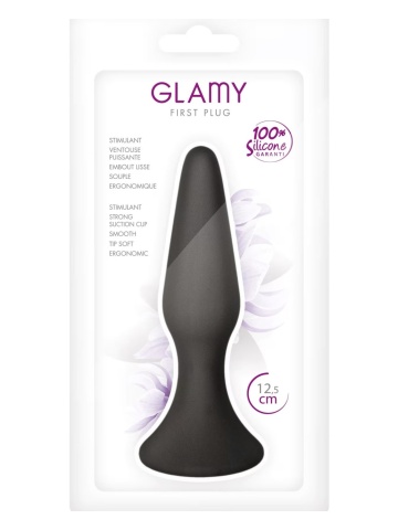 Silionski analni plug | Glamy First Black M
