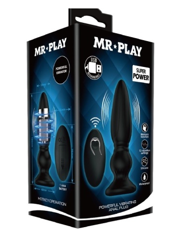 Analni punjivi vibrator na daljinski | Mr. Play Super Power I - Img 9