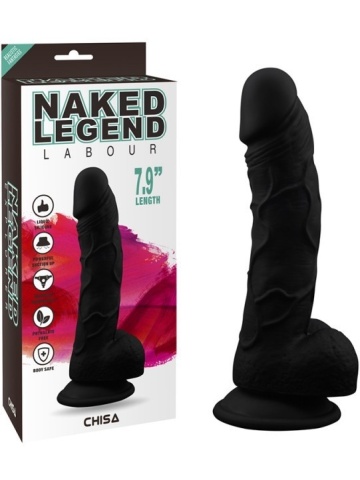 Crni realistični dildo | Labour 20 cm