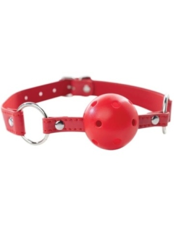 Crvena kugla za usta sa rupicama | Red Ball Gag - Img 3