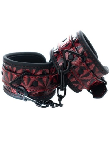 Crvene lisice za ruke sa crnim lancem | Red Wrist Cuffs - Img 2