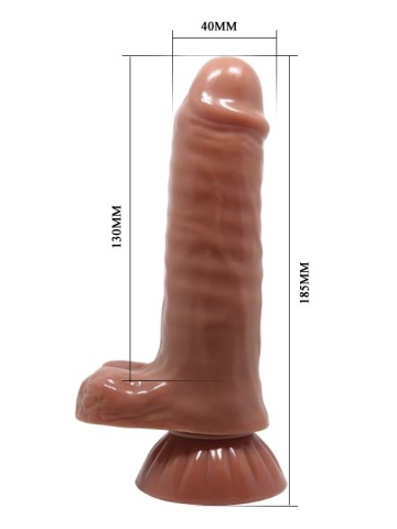 Dildo sa pokretnom kožicom | Baron Latino 18.5 cm - Img 5