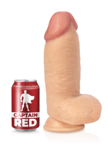 Extra debeo dildo prečnika Ø 7,5 cm | Captain Red The Colossus - Img 2