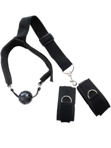 Kugla za usta i vezovi za ruke | Ball Gag & Wrist Straps - Img 2