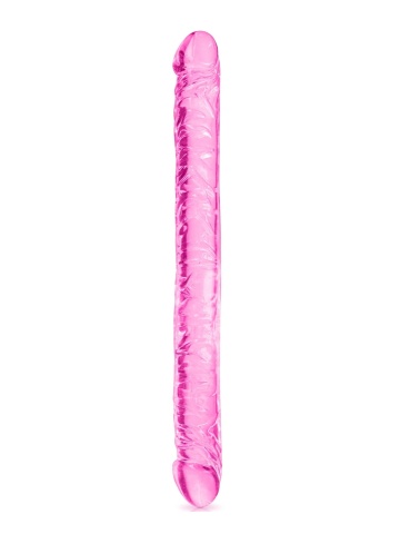 Mekani dupli prozirni dildo | Pure Jelly Pink 34 cm - Img 3