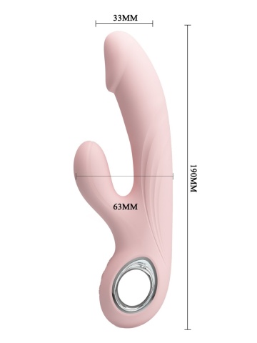 Silikonski USB zeka vibrator | Selene Rabbit Pink - Img 6
