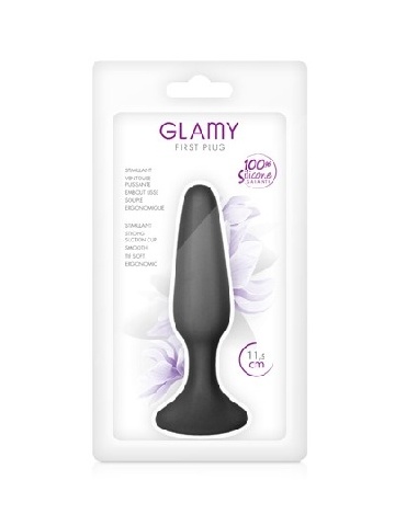 Silionski analni plug | Glamy First Black S