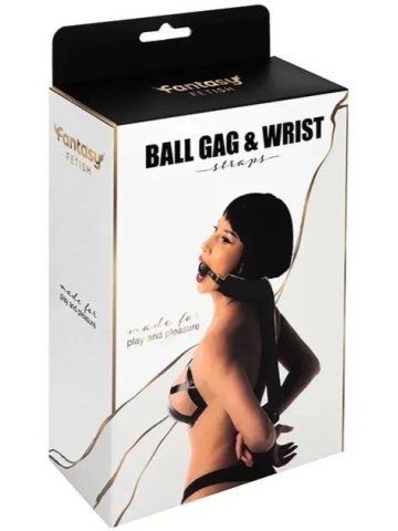 Kugla za usta i vezovi za ruke | Ball Gag & Wrist Straps - Img 3