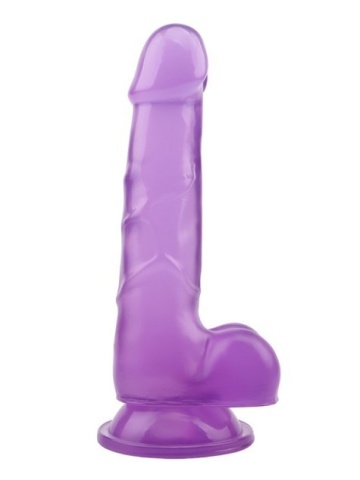Ljubičasti realistični dildo | Hi-Ruber 19.5 cm - Img 5