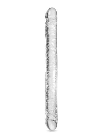 Mekani dupli prozirni dildo | Pure Jelly Clear 34 cm - Img 3