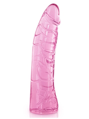 Mekani prozirni dildo | Pure Jelly Pink 18.5 cm - Img 2
