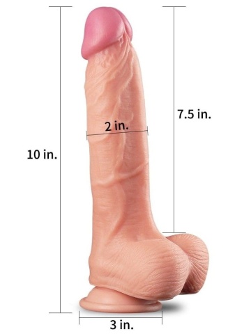 Realistični dildo | Dual Layer Platinum 25 cm - Img 8