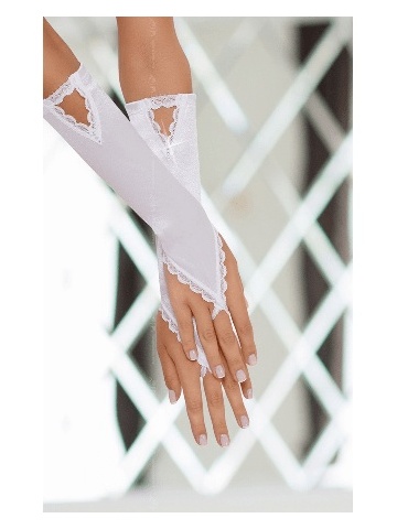 Rukavice Satenske bele | Gloves 7710 White