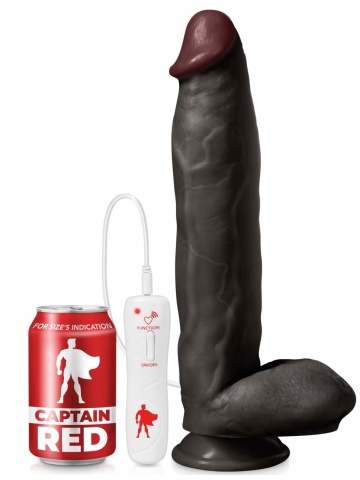 Crni realistični vibrator | Captain Red 31 cm - Img 2