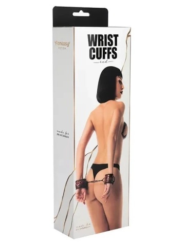 Crvene lisice za ruke sa crnim lancem | Red Wrist Cuffs - Img 4