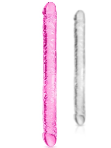 Dupli dildo | Crystal Pink 44 cm - Img 4