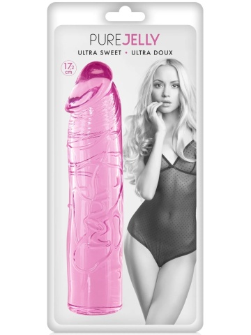 Mekani prozirni dildo | Pure Jelly Pink 17.2 cm