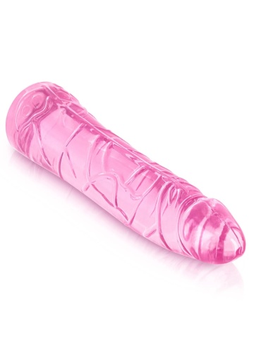 Mekani prozirni dildo | Pure Jelly Pink 18.5 cm - Img 3