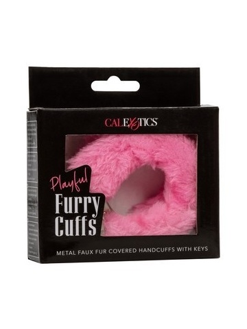 Metalne lisice sa pink krznom | CalExotics - Img 1