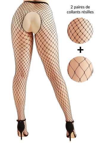 Pakovanje 2 para mrežastih čarapa | Sexy Tights 1+1