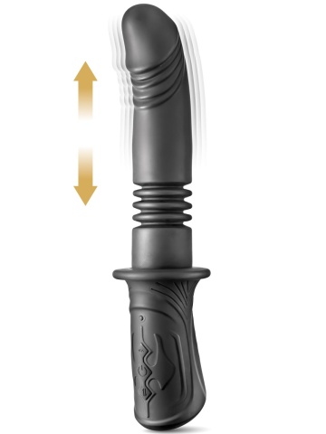 Pokretljivi crni silikonski vibrator | My Black Ram - Img 2
