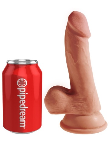Realistični dildo sa testisima | 3D King Cock Dildo 19 cm - Img 4