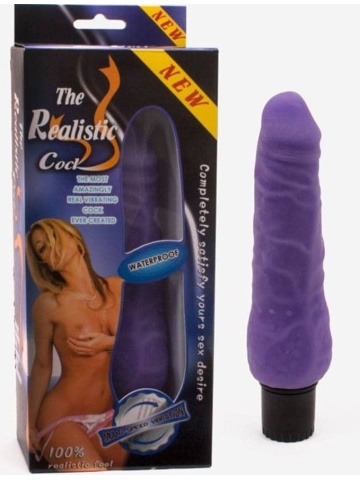 Realistični mekani lila vibrator | Realistic Cool