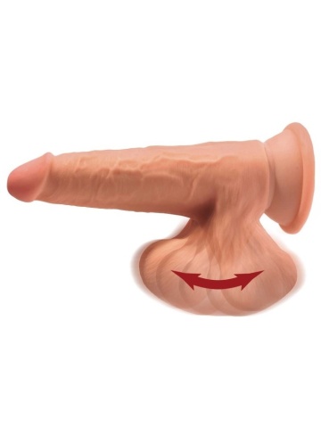 Realističnim dildo testisima i vakuum bazom | 3D King Cock Dildo 20 cm - Img 5