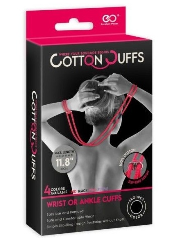 Veze za ruke od kanapa crne | Cotton Cuffs