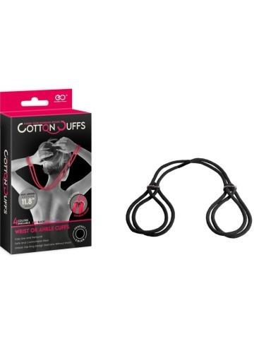 Veze za ruke od kanapa crne | Cotton Cuffs - Img 3