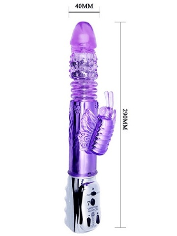 Vibrator sa rotirajućim kuglicama i leptirom | Alice Buttrefly - Img 6