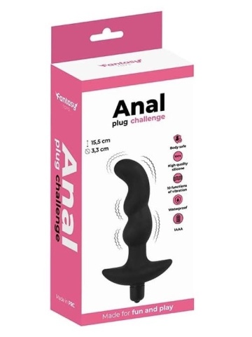Zakrivljeni Analni Vibrator | Butt Plug Reljefni