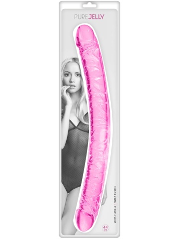 Dupli dildo | Crystal Pink 44 cm