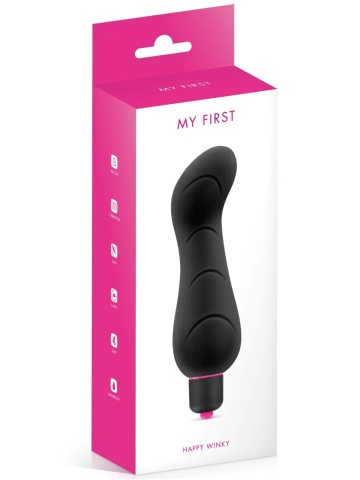 Klitoralni silikonski vibrator | My First Happy Wink Black