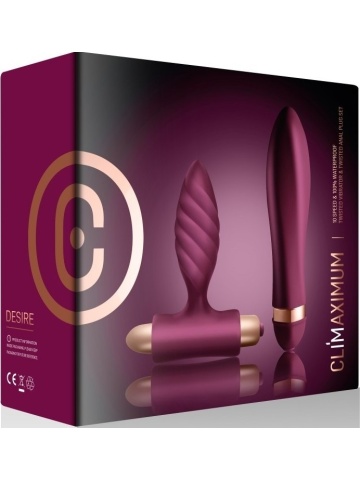 Luksuzni set sa 2 vibratora klitoralni i analni | Climaximum