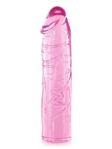 Mekani prozirni dildo | Pure Jelly Pink 17.2 cm - Img 2