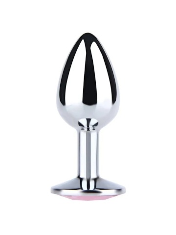 Metalni analni plug Pink kristal | Veličina S - Img 2