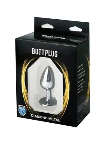 Metalni analni plug Plavi kristal | Veličina S - Img 3
