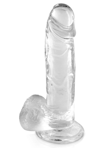Prozirni dildo sa testisima | Pure Jelly Clear 20 cm - Img 2