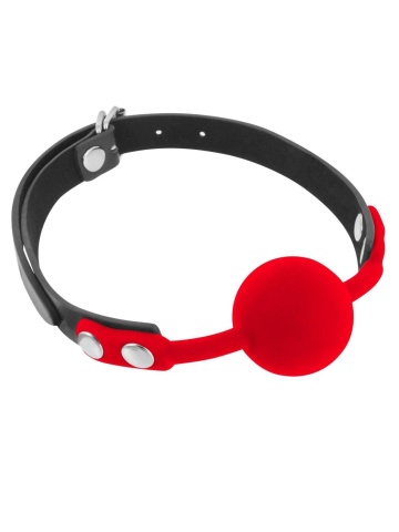 Silikonska kugla za usta crvena | Silicon Red Ball Gag - Img 2