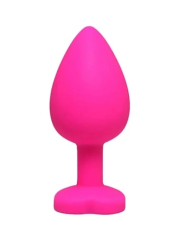Silikonski analni plug Srce Pink | Veličina S - Img 2