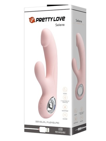 Silikonski USB zeka vibrator | Selene Rabbit Pink - Img 7