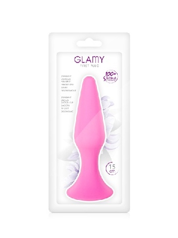 Silionski analni plug | Glamy First Pink L