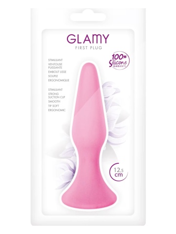 Silionski analni plug | Glamy First Pink M