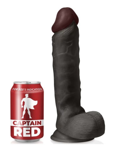 Veliki crni dildo | Captain Red Black Edition 24 cm - Img 2
