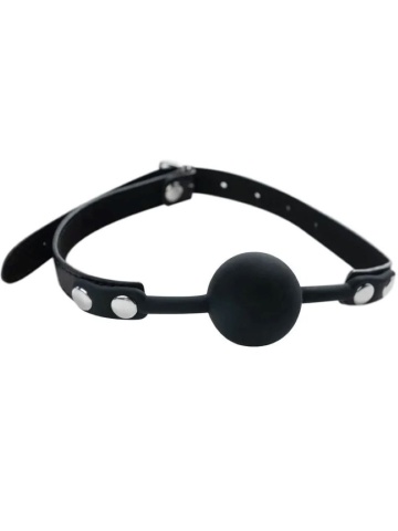 Crna silikonska kugla za usta | Black Silicone Ball Gag - Img 3