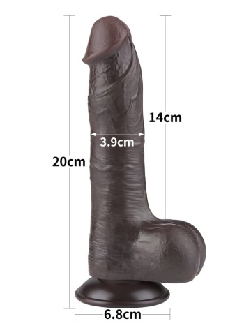 Crni realistični dildo | Sliding Skin 20 cm - Img 9